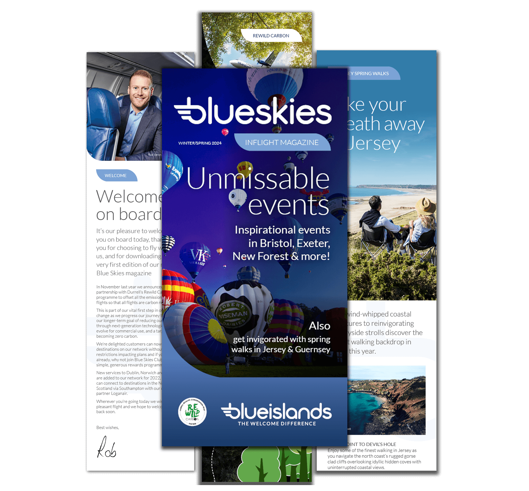 In flight digital magazine