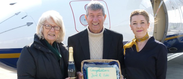 Couple enjoy 50th Anniversary with special treatment from Blue Islands