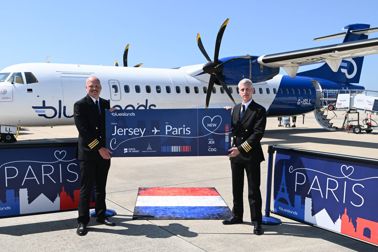 Flight crew - Jersey Paris launch