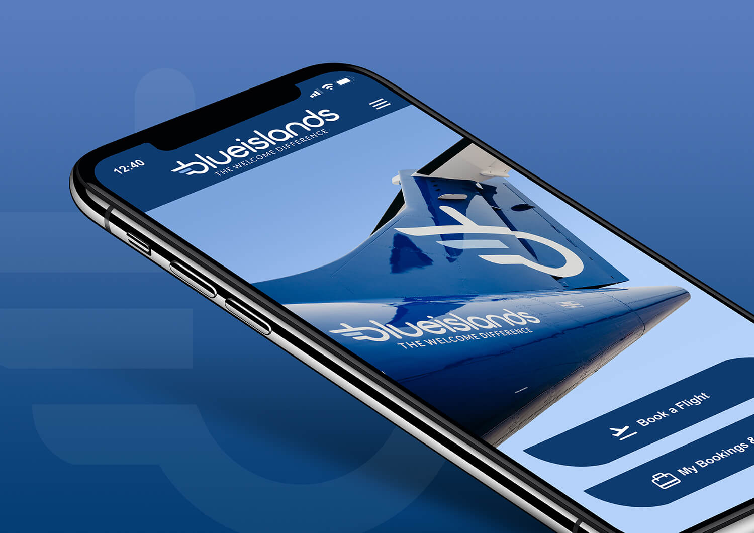 Blue Islands app launch