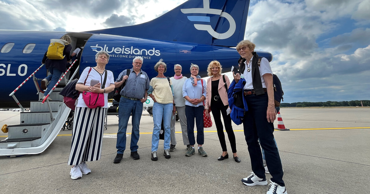 Blue Islands European charter flight from Germany